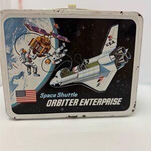 Space Shuttle Orbiter Enterprise Thermos Tin Lunch Box
